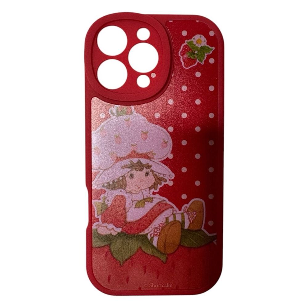 ROMWE Red Strawberry Shortcake iPhone 16 Pro Max Case.‎